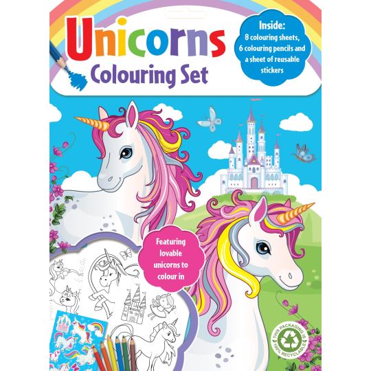 Unicorns Colouring Set