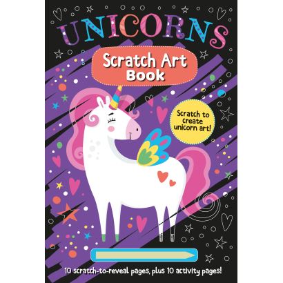 Unicorns Scratch Art Book