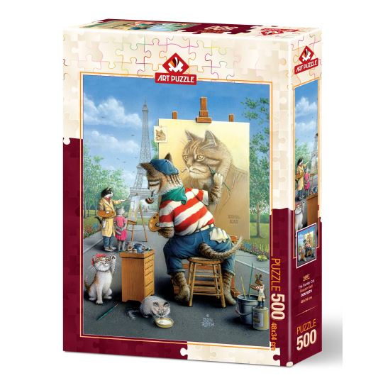 Art Puzzle Ressam Kedi 500 Parça Puzzle