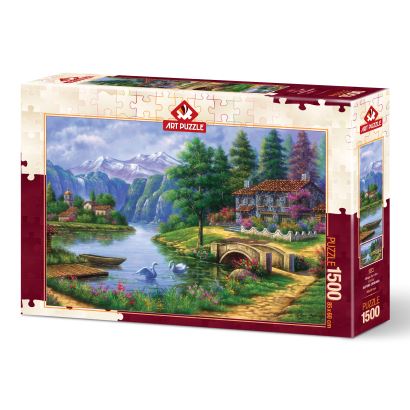 Art Puzzle Göl Köy 1500 Parça Puzzle