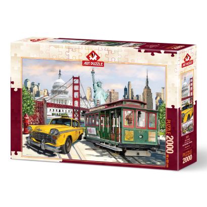 Art Puzzle Kolaj Amerika 2000 Parça Puzzle