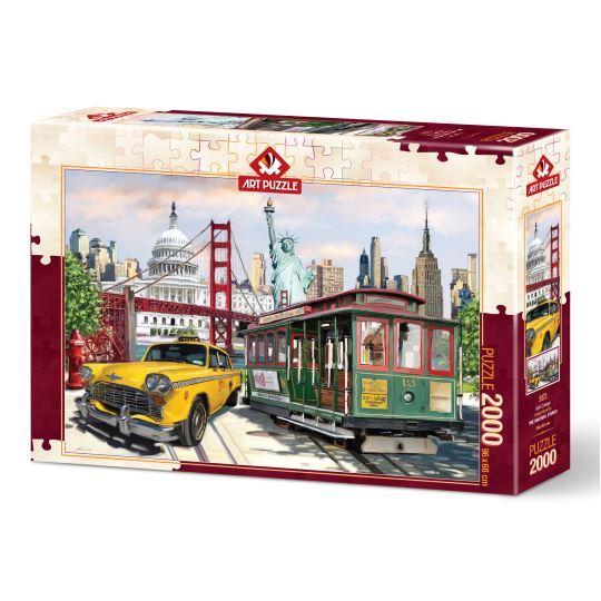 Art Puzzle Kolaj Amerika 2000 Parça Puzzle