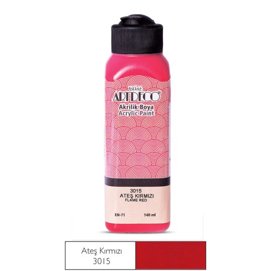 Artdeco Akrilik Boya 140ml Ateş Kırmızı