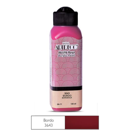 Artdeco Akrilik Boya 140ml Bordo