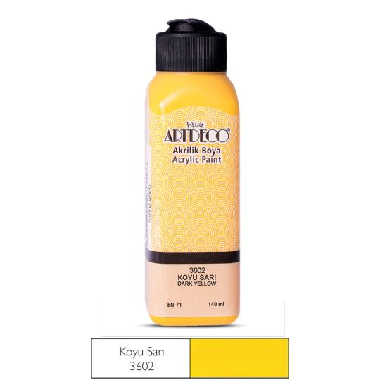 Artdeco Akrilik Boya 140ml Koyu Sarı