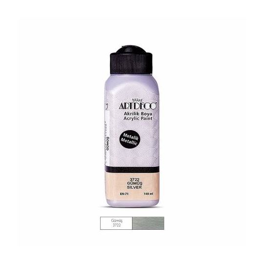 Artdeco Metalik Akrilik Boya 140ml Gümüş