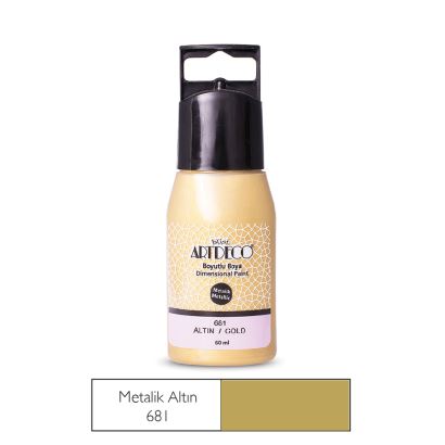 Artdeco Metalik Boyutlu Boya 60ml Altın