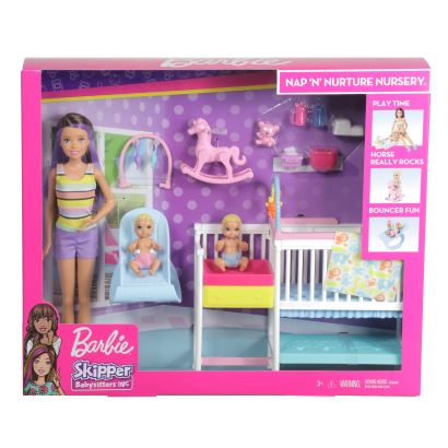 Barbie Bebek Bakıcısı Skipper Uyku Eğitiminde Oyun Seti