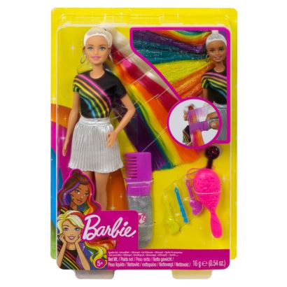 Barbie Gökkuşağı Renkli Saçlar Bebeği