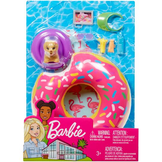Barbie'nin Ev Dışı Dekorasyon Aksesuarları Yüzme Simidi Seti
