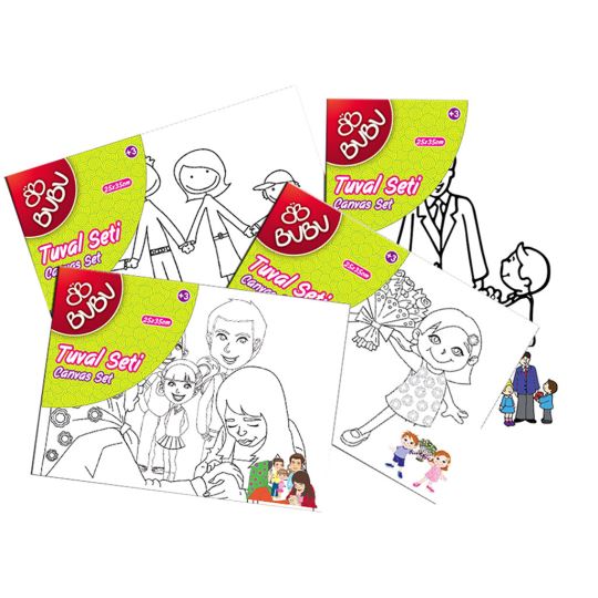 Desenli Tuval 25x25 cm