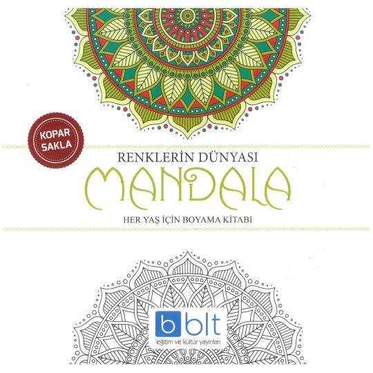 Renklerin Dünyası Mandala Her Yaş İçin Boyama Kitabı 0