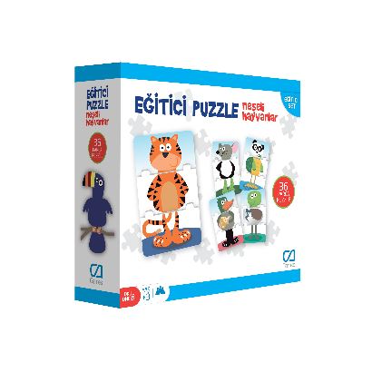 Eğitici Puzzle Neşeli Hayvanlar