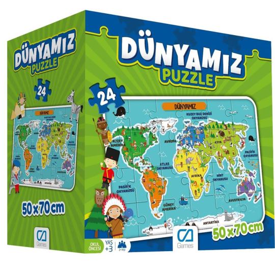 Dünyamız 24 Parça Yer Puzzle