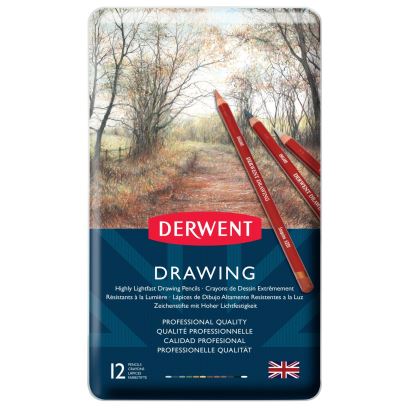Derwent Drawing Yağlı Eskiz Kalem Seti 12 Renk