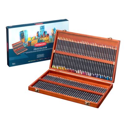 Derwent Procolour Kuru Boya Kalem Ahşap Set 72 Renk