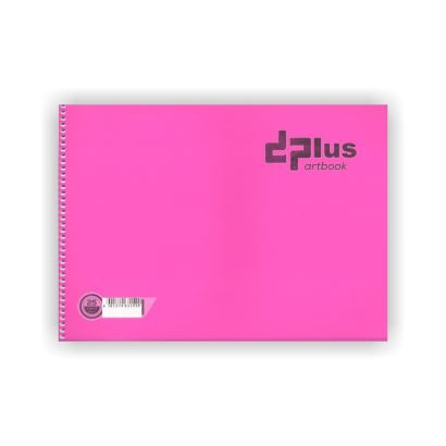 Dplus 25X35 Plastik Kapak Telli Resim Defteri Pembe