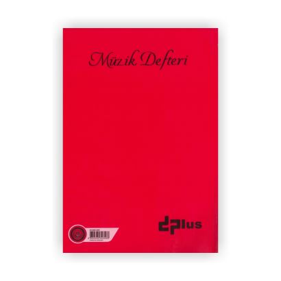 Dplus A4 Müzik Defteri Plastik Kapak Kırmızı