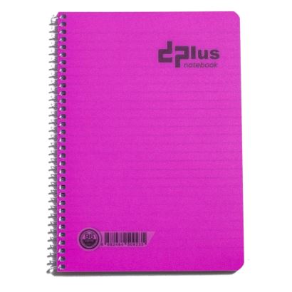 Dplus A4 Kareli Plastik Kapak Telli 96Yp Defter Mor