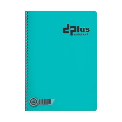 Dplus A4 Kareli Plastik Kapak Telli 144Yp Defter Yeşil