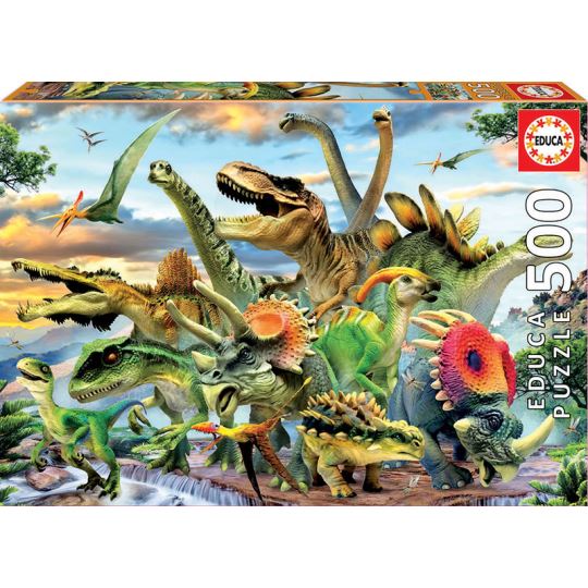 Educa Dinosaurs 500 Parça Yetişkin Puzzle