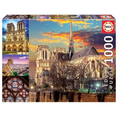Educa 1000 Parça Fransa Notre Dame Kollaj Puzzle