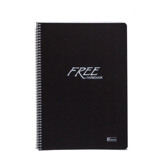 Free A4 80yp Çizgili Defter Siyah