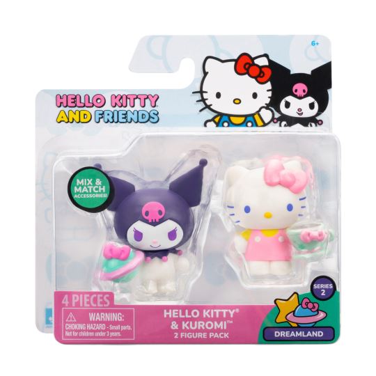 Hello Kitty 2’li Mini Figür Kuromi Planet & Hello Kitty