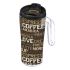Desenli Kulplu Kahve Kupası Coffe Yazılı