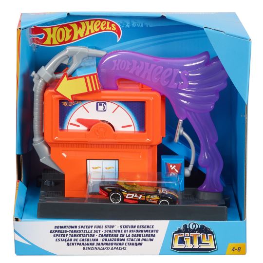 Hot Wheels Şehir Otoparkı Oyun Seti Downtown Speed Shop Escape Benzin İstasyonu