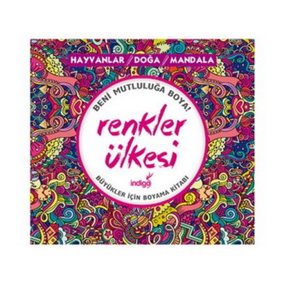 Renkler Ülkesi Büyükler İçin Boyama Kitab