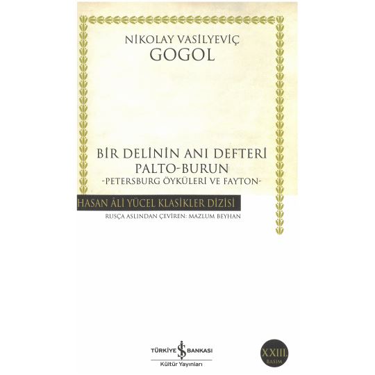 Bir Delinin Anı Defteri Palto-Burun Hasan Ali Yücel Klasikler