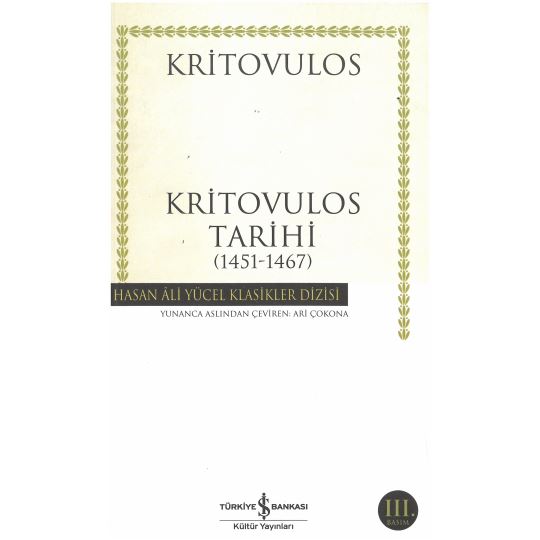Kritovulos Tarihi 1451-1467
