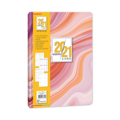 Keskin Ciltli Akademik Ajanda Pink Marble