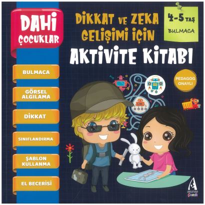 Dahi Çocuklar Aktivite Kitabı- Bulmaca 4-5 Yaş