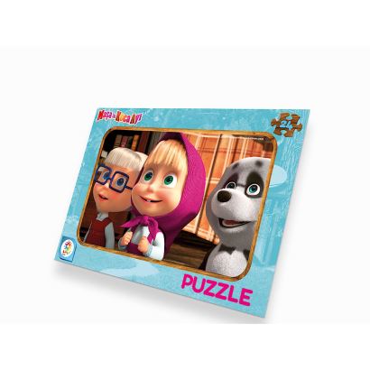 Masha ve Koca Ayı 24 Parça Frame Puzzle Masha ve Arkadaşları