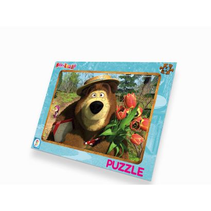 Masha ve Koca Ayı 48 Parça Frame Puzzle Koca Ayı