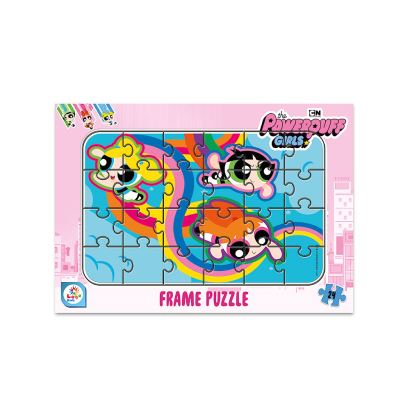 Powerpuff Girl 48 Parça Frame Puzzle Mavi