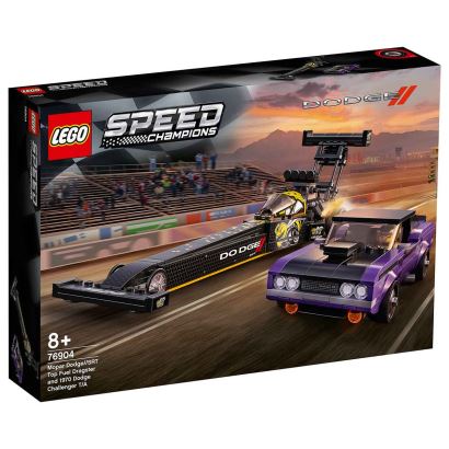 LEGO Speed Champions Mopar Dodge//SRT Top Fuel Dragster ve 1970 Dodge Challenger T/A
