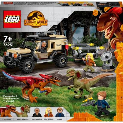 LEGO Jurassic World™ Pyroraptor ve Dilophosaurus Nakliyesi