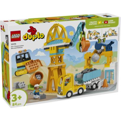 LEGO® DUPLO® 3’ü 1 Arada İnşaat Sahası ve Araçları