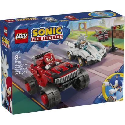 LEGO® Sonic the Hedgehog™ Silver'ın Arabası, Knuckles'ın Canavar Kamyonuna Karşı