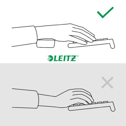 Leitz Ergo Ayarlanabilir Klavye Bilek Dayanağı Beyaz