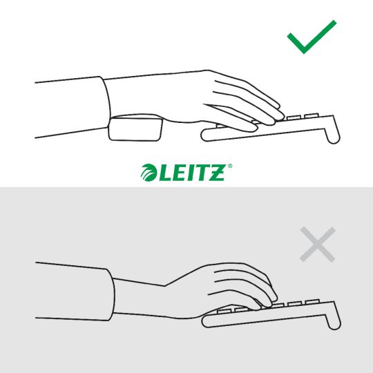 Leitz Ergo Ayarlanabilir Klavye Bilek Dayanağı Beyaz