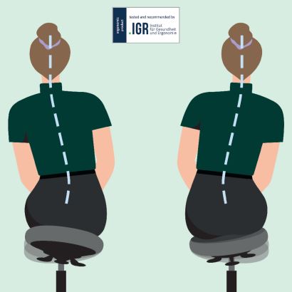 Leitz Ergo Tekerlekli Wobble Tabure