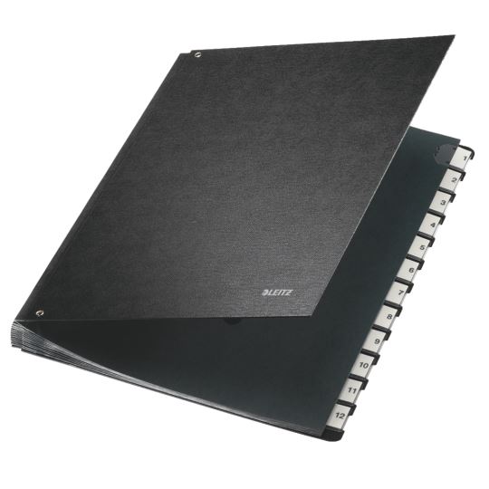 Leitz Evrak Düzenleyici Mukavva Kaplı 1-12 Rakam Siyah