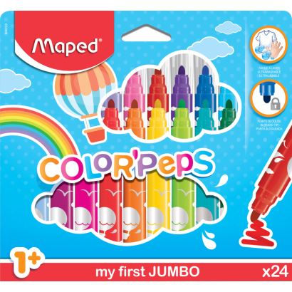 Maped Color'Peps My First Jumbo Keçeli Kalem Boya 24 Renk