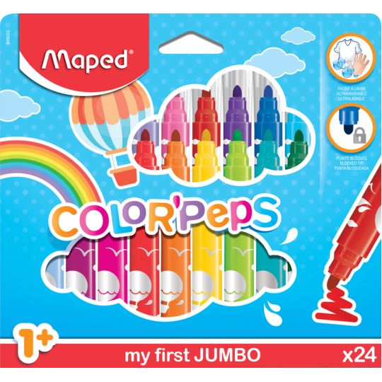 Maped Color'Peps My First Jumbo Keçeli Kalem Boya 24 Renk