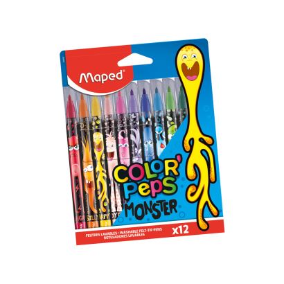 Maped Color'Peps Monster Keçeli Kalem Boya 24 Renk