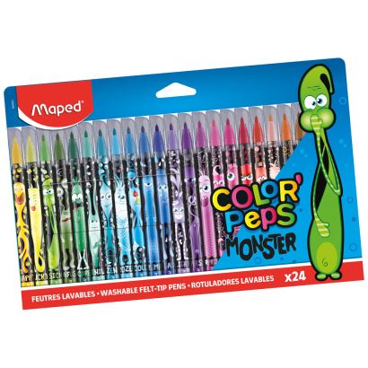 Maped Color'Peps Monster Keçeli Kalem Boya 24 Renk
